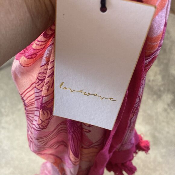 Revolve Lovewave Robe Womens Medium The‎ Hallie Maxi Pink Floral Belted - Picture 8 of 9